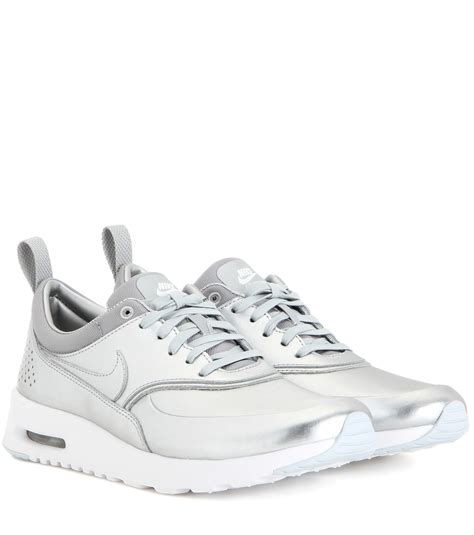 nike metallic sneakers|white and silver nike sneakers.